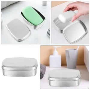 BUGUUYO 5pcs Box Balm Box Candy Jar Empty Cans Candy Case Aluminum Soap Boxes Metal Case Portable Candy Box - product information 2