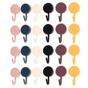 KONTONTY 30pcs Creative Hook Door Back Bag Storage Hooks Towel Hook Door Hooks Household Abs Wall Mount - product information 2
