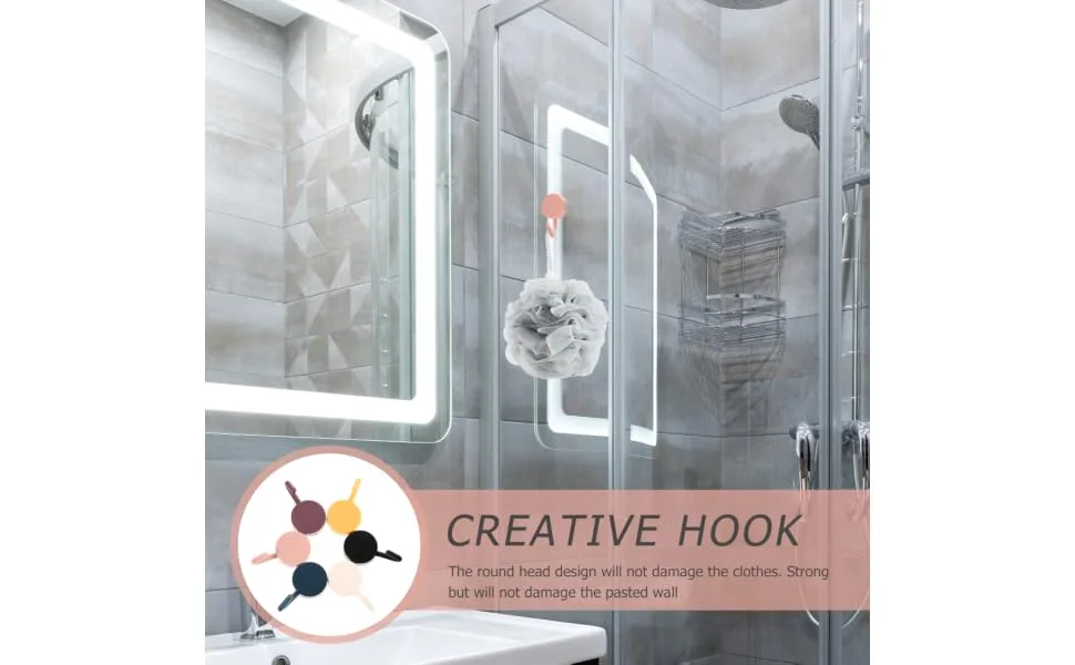 KONTONTY 30pcs Creative Hook Door Back Bag Storage Hooks Towel Hook Door Hooks Household Abs Wall Mount - product information 5