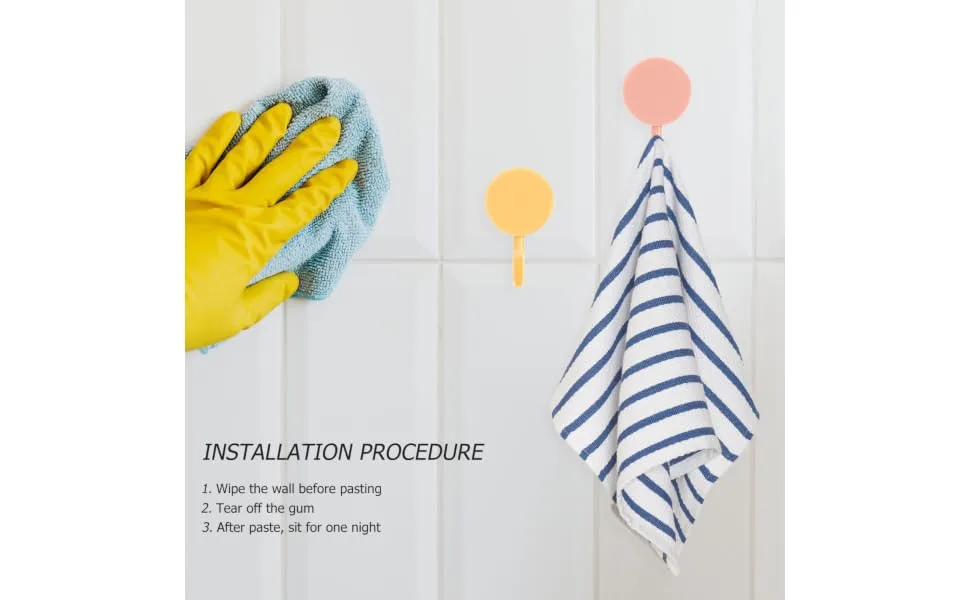 KONTONTY 30pcs Creative Hook Door Back Bag Storage Hooks Towel Hook Door Hooks Household Abs Wall Mount - product information 6