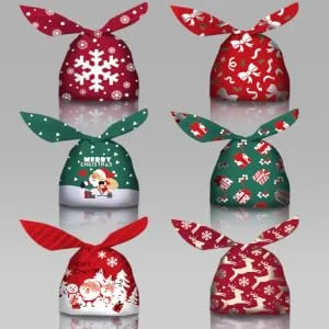 SEWOART 100pcs Rabbit Wrapping Adorable Party Printed Nougat Bags Biscuit Design Candy Pouches - product information 3