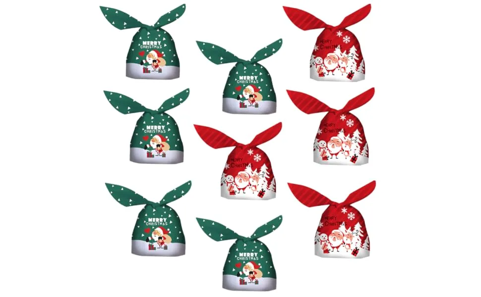 SEWOART 100pcs Rabbit Wrapping Adorable Party Printed Nougat Bags Biscuit Design Candy Pouches - product information 6