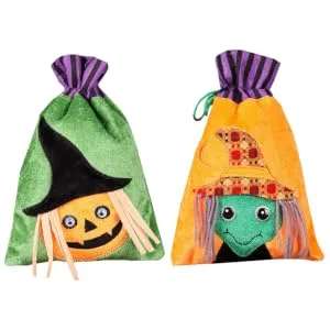 Gogogmee Present Bag 2pcs Candy Bag Pouch Halloween Present Lovely Children Candy Pouch - product information 1
