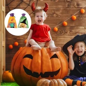 Gogogmee Present Bag 2pcs Candy Bag Pouch Halloween Present Lovely Children Candy Pouch - product information 2