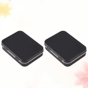 Gatuida Goth Skull Earrings 8pcs Box Metal Tin Cans Empty Can Travel Survive Portable Chinese Writing Brush Size 2 Black - product information 1