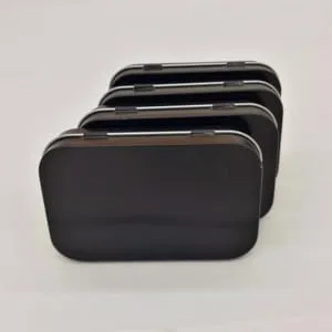 Gatuida Goth Skull Earrings 8pcs Box Metal Tin Cans Empty Can Travel Survive Portable Chinese Writing Brush Size 2 Black - product information 4