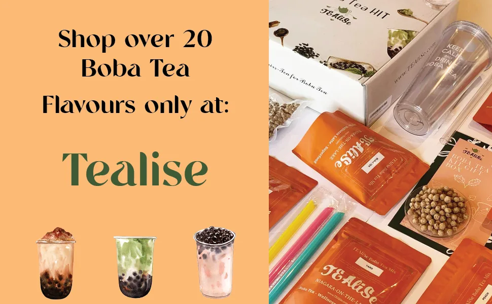 Tealise Instant Boba Tea Powder Rose Milk Tea Latte Bubble Tea Mix 150g - Boba Tea collection