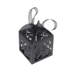 Anneome 50pcs box Black Style Creative Hollow Candy Can Exquisite Container Halloween Branch - product information 3