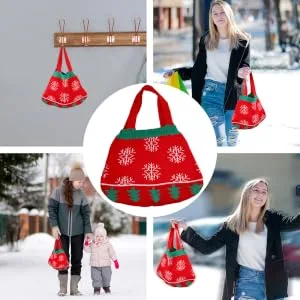 KONTONTY 1pc Christmas Bag Shoulder Bag Christmas Messenger Bag Party Candy Bag Candy Stand Miss Storage - product information 2