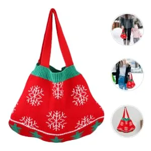 KONTONTY 1pc Christmas Bag Shoulder Bag Christmas Messenger Bag Party Candy Bag Candy Stand Miss Storage - product information 3