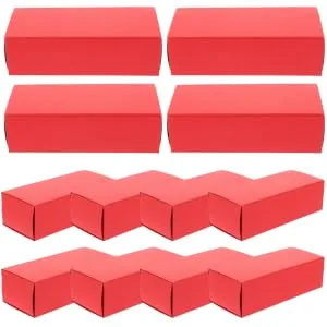 Gatuida 12pcs Essential Oil Packing Box Storage Bridesmaid Cardboard 13X5.2cm Red - product information 2