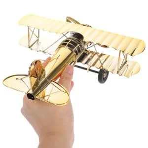 Yardenfun Airplane Model Crafts Home Decor Vintage Decor Retro Decor Metal Craft Plane Adornment Wrought Iron - product information 7