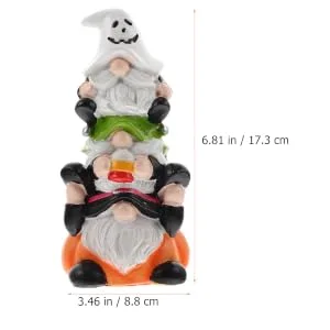 CIMAXIC Dwarf Statue Ornament Garden Gnomes Statues Decor for Halloween Prop for Halloween Gnome Decor Resin - product information 2