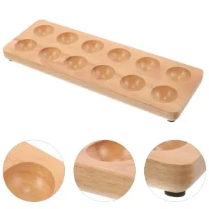 Egg Tray Refrigerator Fridge Wooden Tray Chicken Egg Holder Egg Holder Container Egg Stand Food Eggs - product information 2