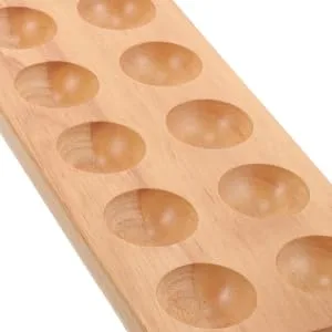 Egg Tray Refrigerator Fridge Wooden Tray Chicken Egg Holder Egg Holder Container Egg Stand Food Eggs - product information 3