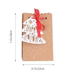 Gatuida 24pcs Christmas Pouch Party Prop Storage Wrapping Case Candy Bag Xmas 18.5X12X7CM As Shown - product information 1
