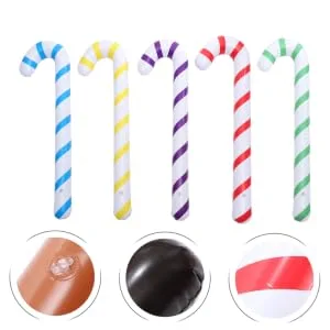 CIMAXIC 10pcs Inflatable Crutches Inflatable Candy Canes Christmas Balloon Pencil Candy Boxes Toys Joke Pvc - product information 3