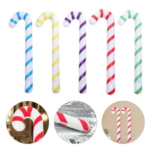 CIMAXIC 10pcs Inflatable Crutches Inflatable Candy Canes Christmas Balloon Pencil Candy Boxes Toys Joke Pvc - product information 4