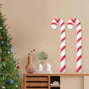 CIMAXIC 10pcs Inflatable Crutches Inflatable Candy Canes Christmas Balloon Pencil Candy Boxes Toys Joke Pvc - product information 5