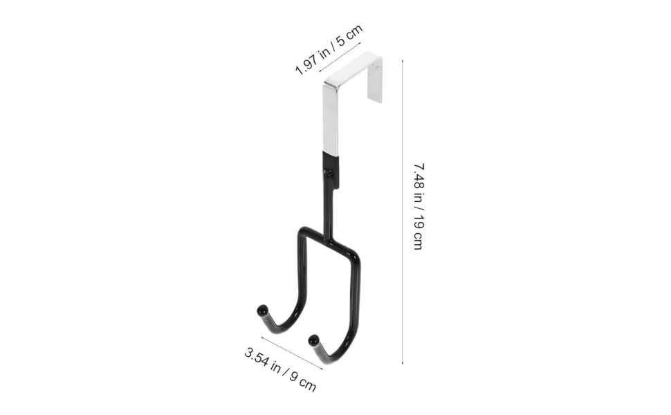 OKUMEYR 4pcs Hat Hangers Wall Mount Coat Rack Clapboard Hook Hanging Hook Organizer Wrought Iron 19X9X5CM Black - product information 6