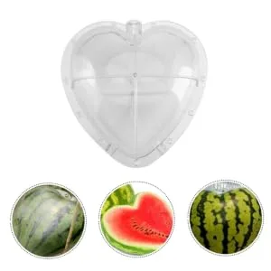 LIFKICH Fruit Shaping Molds Fruit Vegetables Shaping Mold Vegetable Molds Vegetable Growth Mold Tool Heart-Shaped Moss 17x17cm Transparent - product information 1