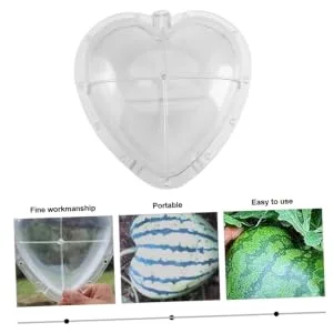 LIFKICH Fruit Shaping Molds Fruit Vegetables Shaping Mold Vegetable Molds Vegetable Growth Mold Tool Heart-Shaped Moss 17x17cm Transparent - product information 6