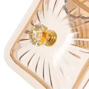 CIYODO Snack Serving Tray re-usable Divided Snack Tray 27.5X9.5X6CM Golden - product information 5
