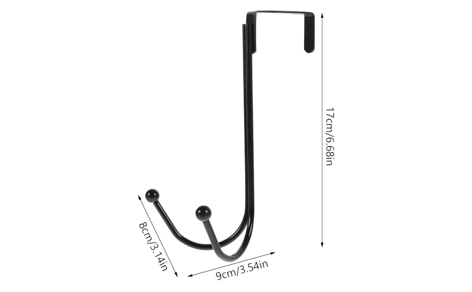 VILLFUL 2pcs Hangers Hats Robes Mount Clothes Rack Over The Door Coat Rack Hook Rack Iron - product information 1