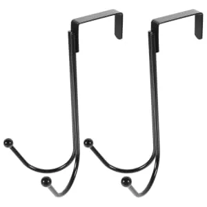 VILLFUL 2pcs Hangers Hats Robes Mount Clothes Rack Over The Door Coat Rack Hook Rack Iron - product information 2