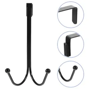 VILLFUL 2pcs Hangers Hats Robes Mount Clothes Rack Over The Door Coat Rack Hook Rack Iron - product information 3