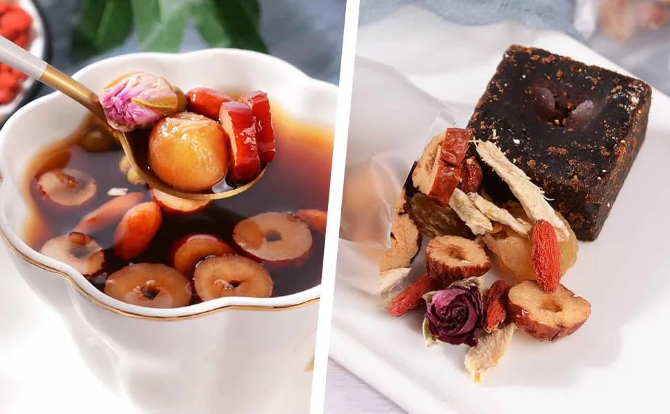 Ginger Candy Eight Flavor Tea 300g/ 10.58oz Herbal Tea Flower Fruit Tea Sugar Water Tea Brown Sugar  - ????