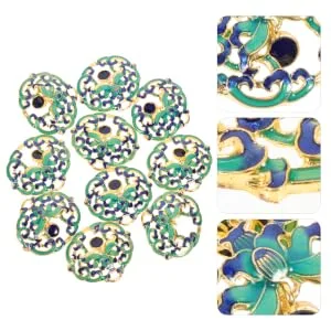 10pcs Peacock Enamel Pendant Phoenix Bird Pendant DIY Keychains Charms Traditional Pendants Ocean 3.3X2.8cm As Shown 1 - product information 4