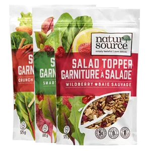 naturSource Salad Topper Artisanal Wildberry Non-GMO Made in Canada Value Size Re-Sealable Zip Pack (575 Gram Value Bag) 575g Wildberry - salad topper