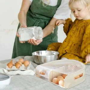 BUGUUYO Egg Carton Plastic Serving Tray Plastic Tray Egg Container for Convenient Egg Case Egg Tray Filling As Shown 31X30X9.5cm - product information 4