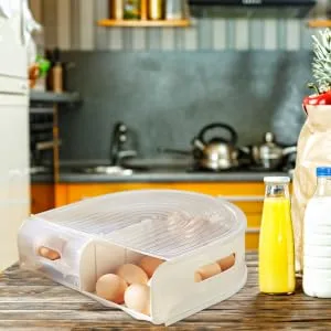 BUGUUYO Egg Carton Plastic Serving Tray Plastic Tray Egg Container for Convenient Egg Case Egg Tray Filling As Shown 31X30X9.5cm - product information 5
