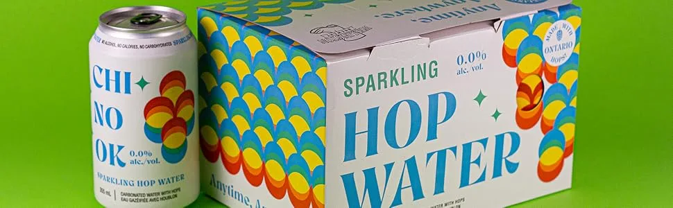 Cascade Sparkling Hop Water 6x355mL - Cinook Hopwater box