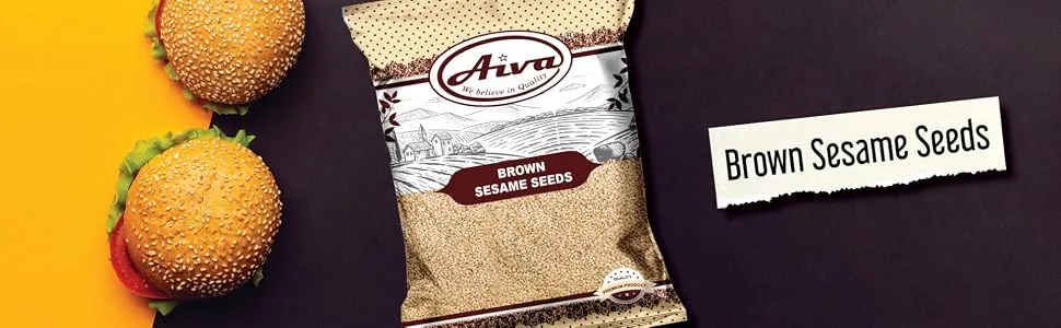 AIVA - SESAME SEEDS BROWN - 5 LB - Banner_Conventional Brown Sesame Seeds (Large)