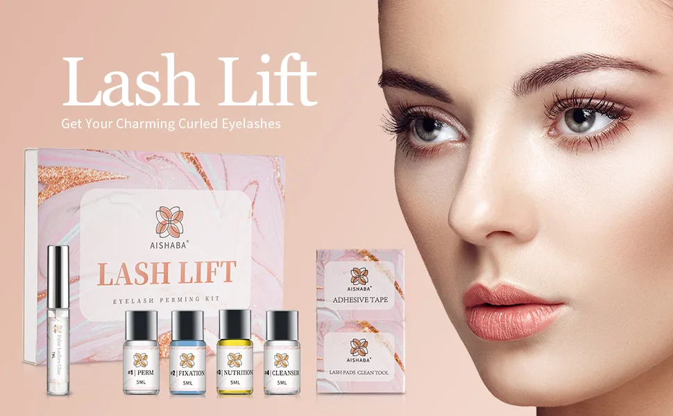 Aishaba Lash Lift Kit Eyelash Perm kit Professional Eyelash Lifting Kit with Tools Upgrade Lash Curling Long Lasting Wave Lashes Semi-Permanent Home or Salon Use update - product information 1