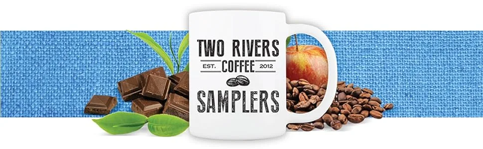 Two Rivers Coffee Hot Chocolate and Coffee Pods Assorted Variety Pack Compatible with Keurig K Cup Brewers Chocoholic 40 Count - Two Rivers Samplers