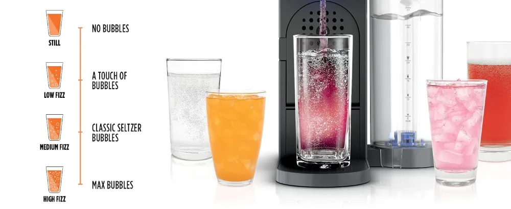 Ninja Thirsti Sparkling & Still Drink System - Fizz levels
