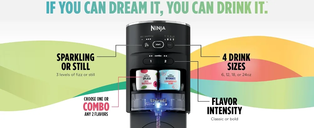 Ninja Thirsti Sparkling & Still Drink System - If you can dream it, you can drink it