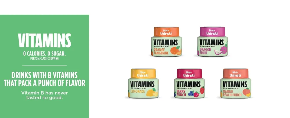 Ninja Thirsti Sparkling & Still Drink System - Vitamins
