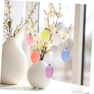 DEARMAMY 12pcs Easter Eggs Easter Hanging Door Ornament Easter Party Favor Egg Ornament Egg Shape Accessories - product information 24