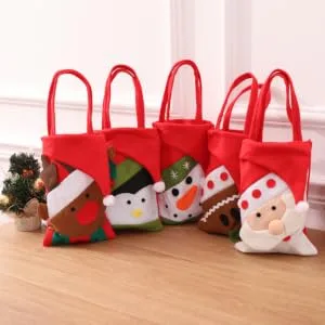Anneome Ornament The Decor Straw Hats for Crafts Christmas Bags with Handles Tote Bag Candy - product information 4