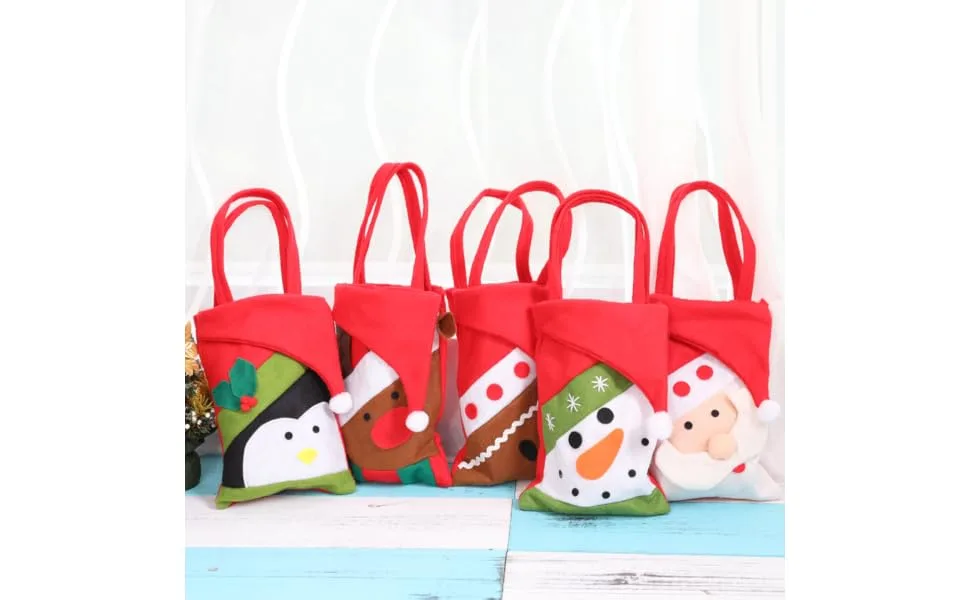 Anneome Ornament The Decor Straw Hats for Crafts Christmas Bags with Handles Tote Bag Candy - product information 7