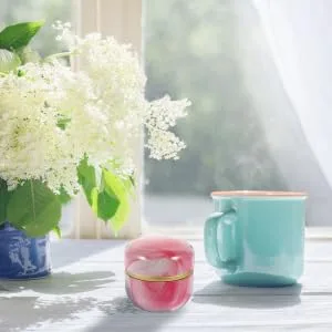COLLBATH Loose Powder Storage Box Mini Powder Puff Tea Organizer for Tea Bags Coin Box Man Pink Tinplate Face - product information 5