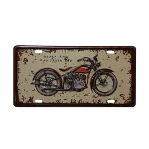 Levemolo Home Decor Vintage Decor Emblems Retro Decor Metal Vintage Signs Decorate Man Household Iron Mark - product information 1