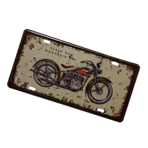 Levemolo Home Decor Vintage Decor Emblems Retro Decor Metal Vintage Signs Decorate Man Household Iron Mark - product information 3