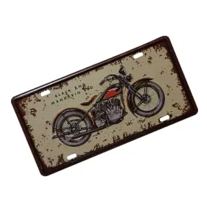 Levemolo Home Decor Vintage Decor Emblems Retro Decor Metal Vintage Signs Decorate Man Household Iron Mark - product information 5