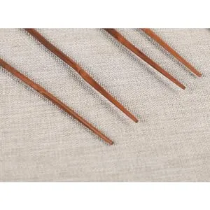 FUNOMOCYA 1 Pair Creative Bamboo Home Restaurant Head Chopsticks Kitchen Wire Pointed for Copper - product information 3